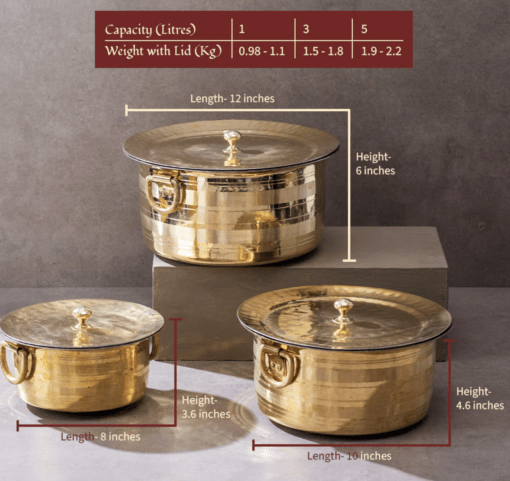 Brass Patila / Milk Topia- Naturally non stick , Non Toxic, Teflon Free - Image 2